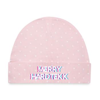 Hardtekk Tekk - Baby Premium Organic Mütze - Rosa/Weiße Punkte - Vorne