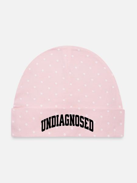 Undiagnosed - Baby Premium Organic Mütze - Rosa/Weiße Punkte
