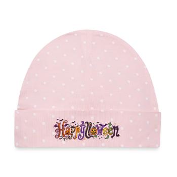 Frohe Halloween-Kreaturen. - Baby Premium Organic Mütze - Rosa/Weiße Punkte - Vorne