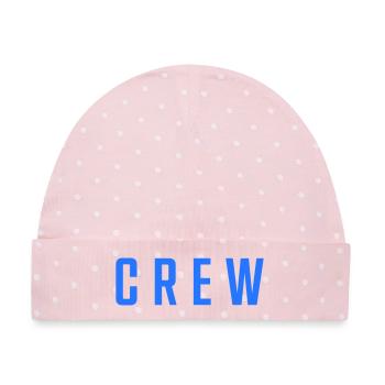 Crew - Baby Premium Organic Mütze - Rosa/Weiße Punkte - Vorne