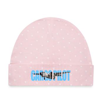 Cargo pilot C-2A - Baby Premium Organic Mütze - Rosa/Weiße Punkte - Vorne