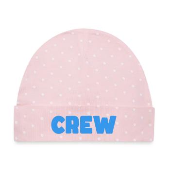 Crew - Baby Premium Organic Mütze - Rosa/Weiße Punkte - Vorne