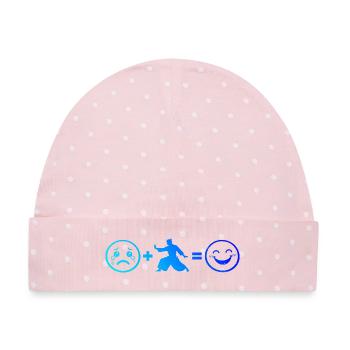 Japanische Kampfkunst Geschenkidee für Weihnachten - Baby Premium Organic Mütze - Rosa/Weiße Punkte - Vorne