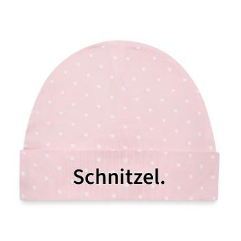 Schnitzel  - Baby Premium Organic Mütze - Rosa/Weiße Punkte - Vorne