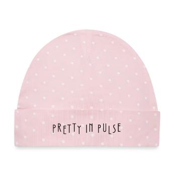Pretty In Pulse - Baby Premium Organic Mütze - Rosa/Weiße Punkte - Vorne