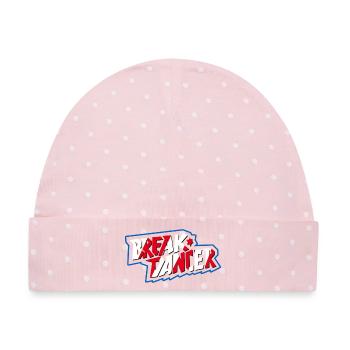 Vibrante Breakdancer Illustration - Baby Premium Organic Mütze - Rosa/Weiße Punkte - Vorne