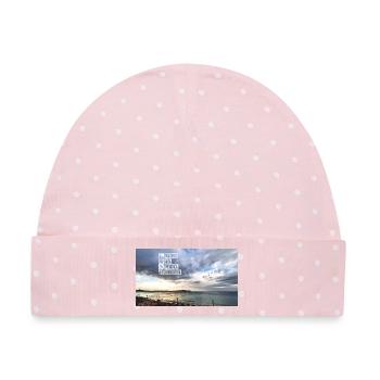 Balearen Sonnenuntergang Inseln - Baby Premium Organic Mütze - Rosa/Weiße Punkte - Vorne