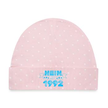Dagegen 1992 - Baby Premium Organic Mütze - Rosa/Weiße Punkte - Vorne