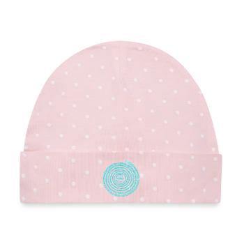 Irrationale Zahl Pi Symbol Unendlichkeit Helix - Baby Premium Organic Mütze - Rosa/Weiße Punkte - Vorne
