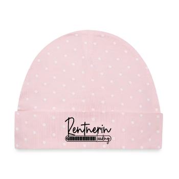Rentnerin Loading - Baby Premium Organic Mütze - Rosa/Weiße Punkte - Vorne