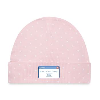 funny E-mail design, meme, idiot, computer humor - Baby Premium Organic Mütze - Rosa/Weiße Punkte - Vorne