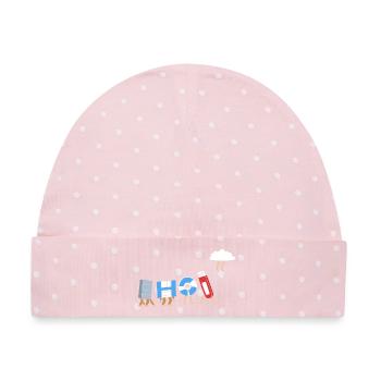 Tech Support - Baby Premium Organic Mütze - Rosa/Weiße Punkte - Vorne