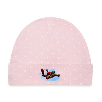 skydiver - Baby Premium Organic Mütze - Rosa/Weiße Punkte - Vorne
