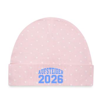 Aufsteiger 2026 - Baby Premium Organic Mütze - Rosa/Weiße Punkte - Vorne