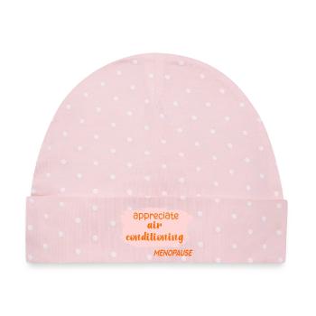 Klimaanlagen-Menopause - Baby Premium Organic Mütze - Rosa/Weiße Punkte - Vorne