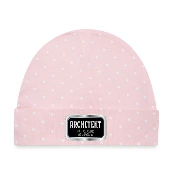 Architekt 2027 - Baby Premium Organic Mütze - Rosa/Weiße Punkte - Vorne