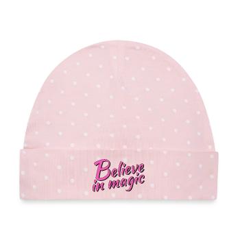 Believe in magic - Baby Premium Organic Mütze - Rosa/Weiße Punkte - Vorne