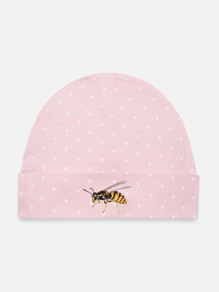 Wespe  - Baby Premium Organic Mütze - Rosa/Weiße Punkte
