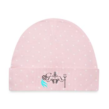 Alpha Aquarius Deluxe - Baby Premium Organic Mütze - Rosa/Weiße Punkte - Vorne