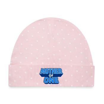 Mother of One - Baby Premium Organic Mütze - Rosa/Weiße Punkte - Vorne