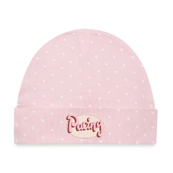 Pacing - Baby Premium Organic Mütze - Rosa/Weiße Punkte - Vorne