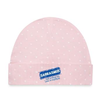 Sarkasmus – …weil es illegal ist (Fun) - Baby Premium Organic Mütze - Rosa/Weiße Punkte - Vorne