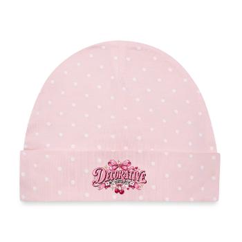Decorative, Not Cooperative – Pink Girly Statement - Baby Premium Organic Mütze - Rosa/Weiße Punkte - Vorne