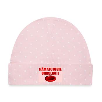 Hämatologie Onkologie Blutzelle - Baby Premium Organic Mütze - Rosa/Weiße Punkte - Vorne