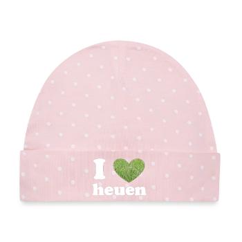 I love Heuen - Baby Premium Organic Mütze - Rosa/Weiße Punkte - Vorne