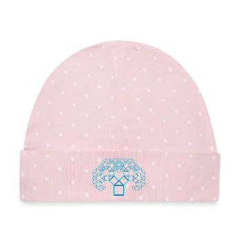 pythagoras tree - Baby Premium Organic Mütze - Rosa/Weiße Punkte - Vorne