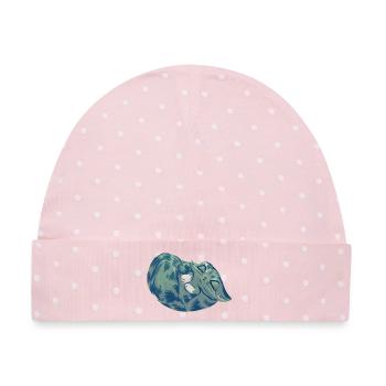 Squishy Azure - Baby Premium Organic Mütze - Rosa/Weiße Punkte - Vorne