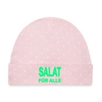 Salat - Baby Premium Organic Mütze - Rosa/Weiße Punkte - Vorne