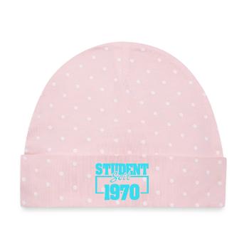 seit 1970 - Baby Premium Organic Mütze - Rosa/Weiße Punkte - Vorne