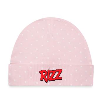 rizz - Baby Premium Organic Mütze - Rosa/Weiße Punkte - Vorne
