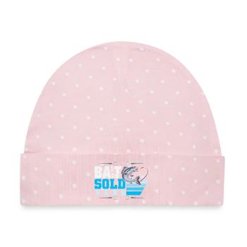 Angler Fischer Angeln Sportfischer - Baby Premium Organic Mütze - Rosa/Weiße Punkte - Vorne