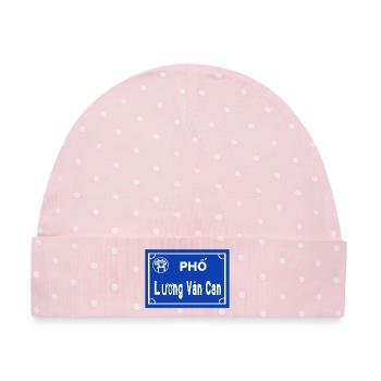 Strassen Schild hanoi Vietnam  - Baby Premium Organic Mütze - Rosa/Weiße Punkte - Vorne