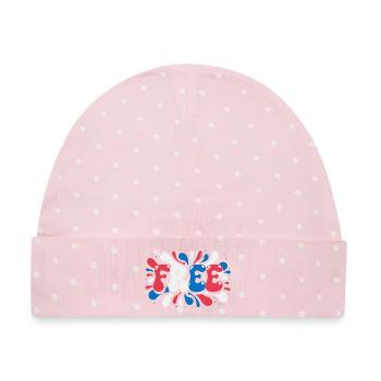 KOSTENLOSER Splash Tricolor - Baby Premium Organic Mütze - Rosa/Weiße Punkte - Vorne