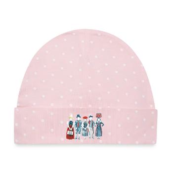 Trachtenquintett - Schwarzwälder Tracht - Baby Premium Organic Mütze - Rosa/Weiße Punkte - Vorne