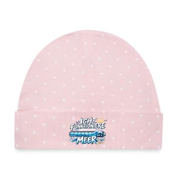 MeerPower: Voll Aufgeladen - Baby Premium Organic Mütze - Rosa/Weiße Punkte - Vorne