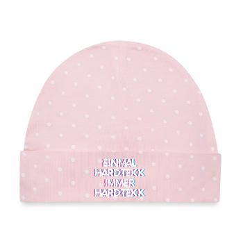Hardtekk Tekk - Baby Premium Organic Mütze - Rosa/Weiße Punkte - Vorne