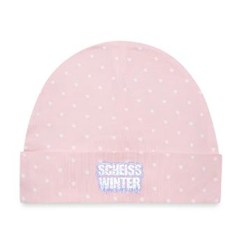Scheiß_Winter - Baby Premium Organic Mütze - Rosa/Weiße Punkte - Vorne