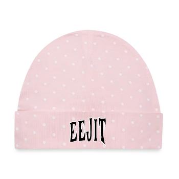 EEJIT – Irish Slang Design - Baby Premium Organic Mütze - Rosa/Weiße Punkte - Vorne