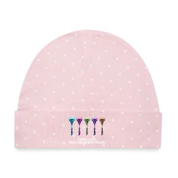 Rechenzentrum Retro Vintage Rechen & Besen Leiter - Baby Premium Organic Mütze - Rosa/Weiße Punkte - Vorne