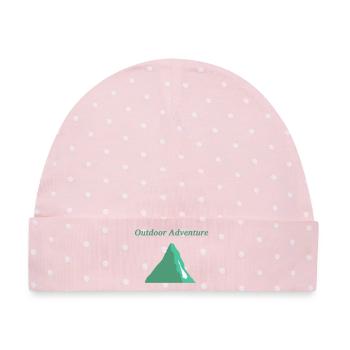 Outdoor - Baby Premium Organic Mütze - Rosa/Weiße Punkte - Vorne