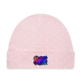 Rave - Baby Premium Organic Mütze - Rosa/Weiße Punkte - Vorne