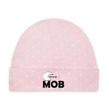 Team Mob - Baby Premium Organic Mütze - Rosa/Weiße Punkte - Vorne