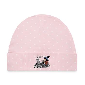 Scott - die unvergessliche Dampflok / - Baby Premium Organic Mütze - Rosa/Weiße Punkte - Vorne