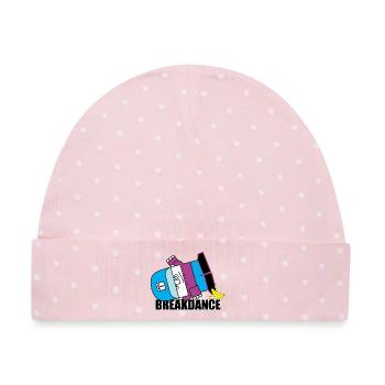Bananen-Breakdance-Bot - Baby Premium Organic Mütze - Rosa/Weiße Punkte - Vorne