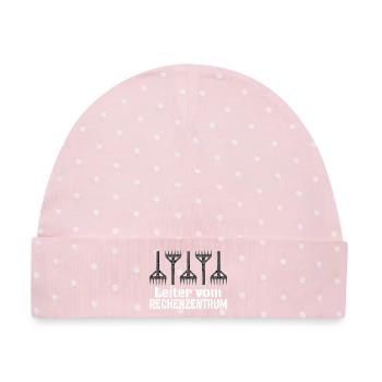 Rechenzentrum Design Gartengeräte Rechen Leiter - Baby Premium Organic Mütze - Rosa/Weiße Punkte - Vorne
