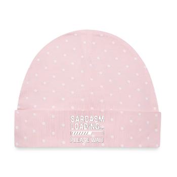 Sarkasmus  - Baby Premium Organic Mütze - Rosa/Weiße Punkte - Vorne